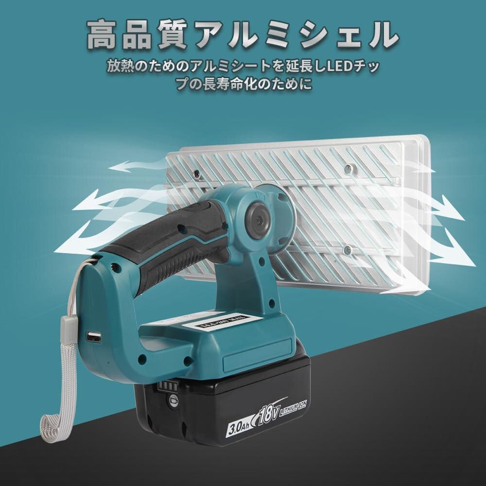 Orginer LED фонарь свет прожекторное освещение рабочее освещение 40W 4200LM высокая яркость заряжающийся мигающий свет Makita 14.4/18V батарея соответствует вечер рабочее освещение для экстренных случаев свет 