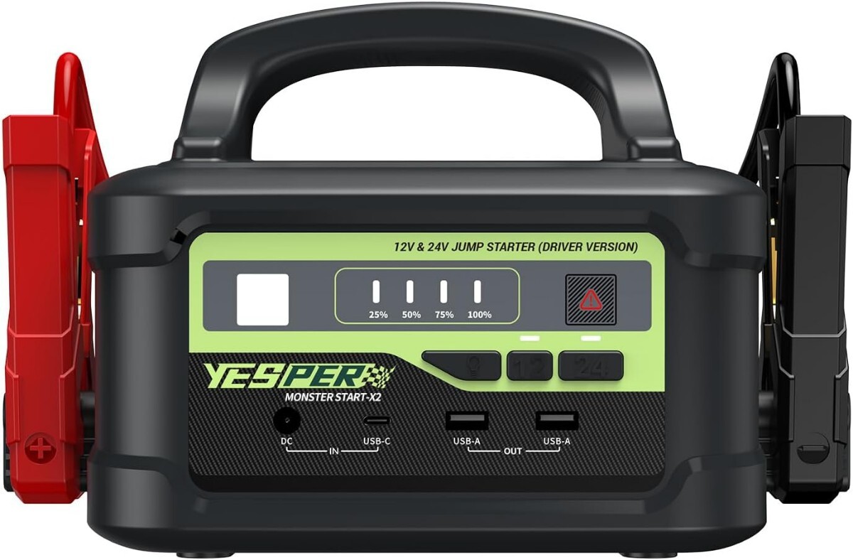 YESPER Jump стартер 12V/24V автомобильный Pro большой грузовик соответствует 122500mAh 8000Api-k электрический ток автомобильный зажигание 