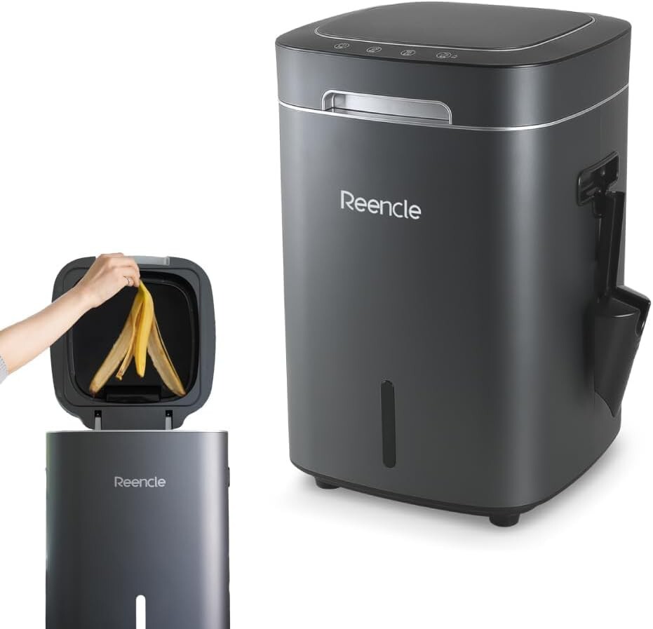Reencle Prime 家庭用 生ごみ処理機(jī) ハイブリッド式（ バイオ式 × 干燥式 ） 全自動(dòng) 強(qiáng)力脫臭システム 消音設(shè)計(jì) (ブラック)