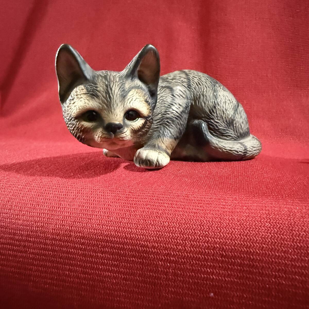 送料込☆5体セット 猫 ネコ ねこ 陶器 置物☆高さ約12～12.5cm