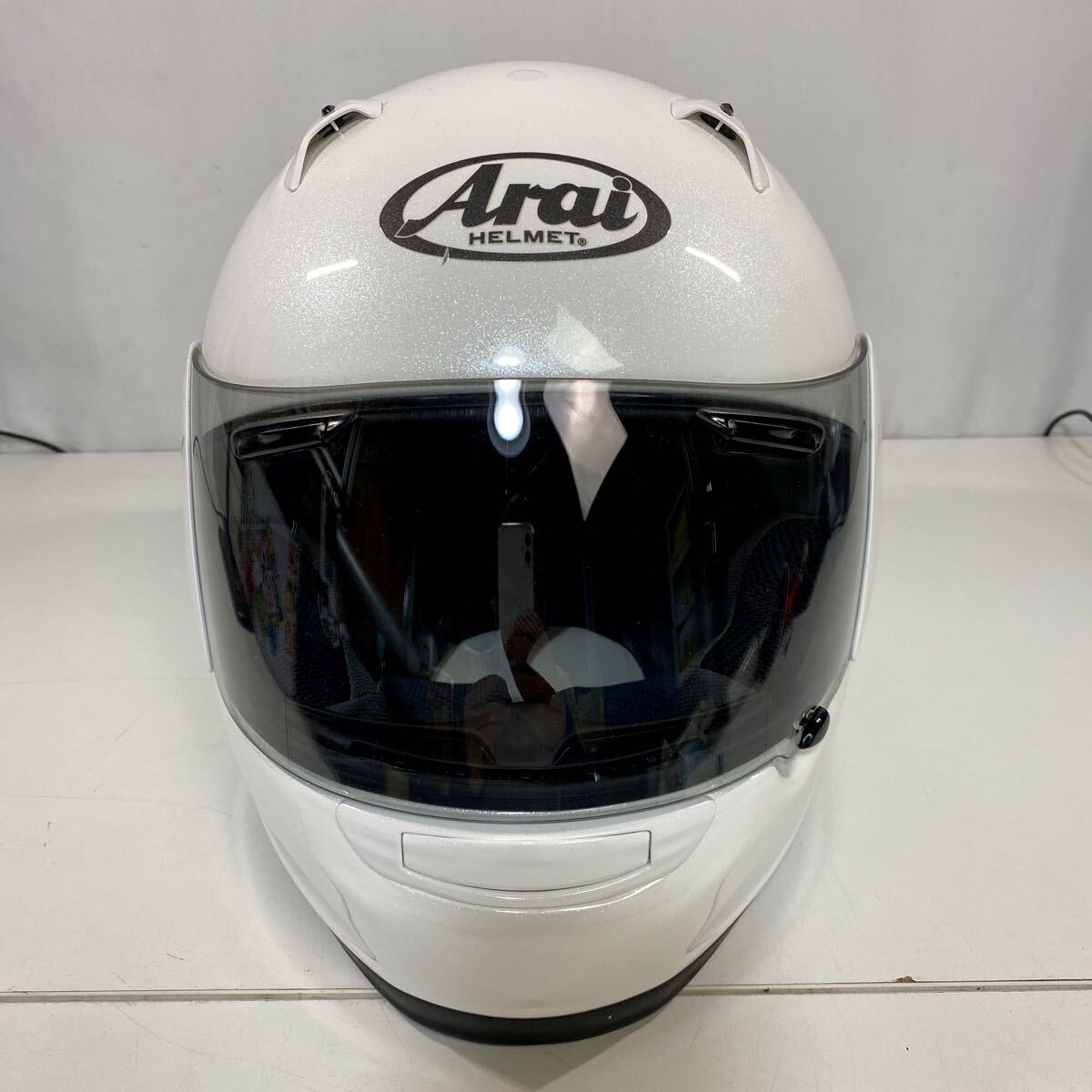 流行り の ブランド  フルフェイスヘルメット アライ Arai ホワイト バイク用 白 セキュリティ・セーフティ