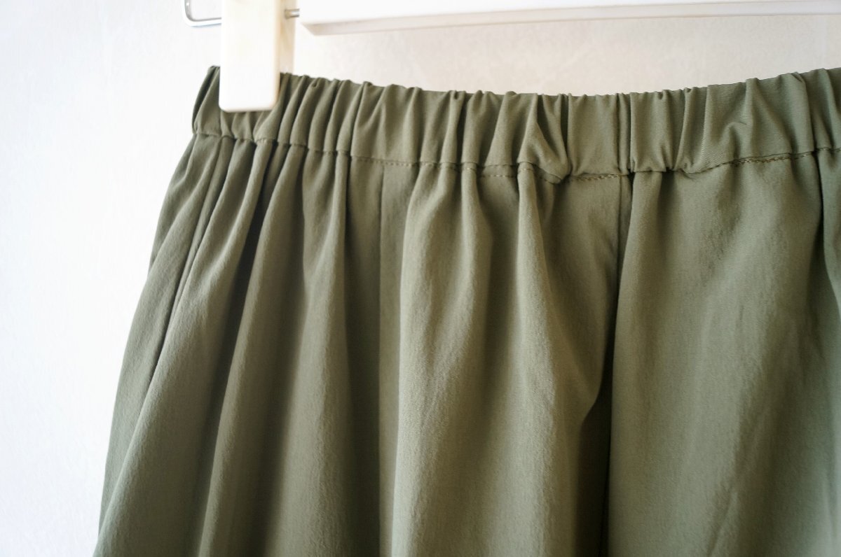 ★ NICOLE / ニコル* サイドギャザー ウエストゴムスカート グリーン 38 ストレッチ* 古着のgplus広島 2503t4_画像6