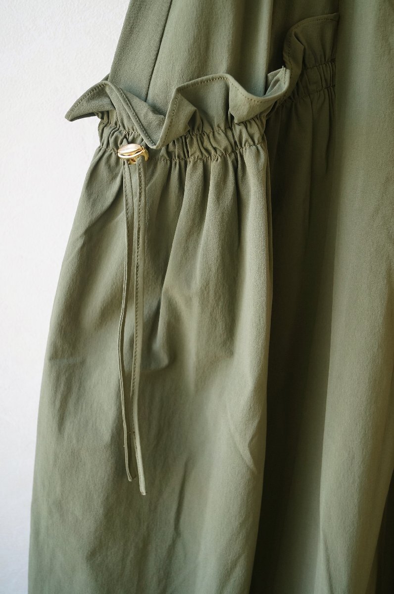 ★ NICOLE / ニコル* サイドギャザー ウエストゴムスカート グリーン 38 ストレッチ* 古着のgplus広島 2503t4_画像7