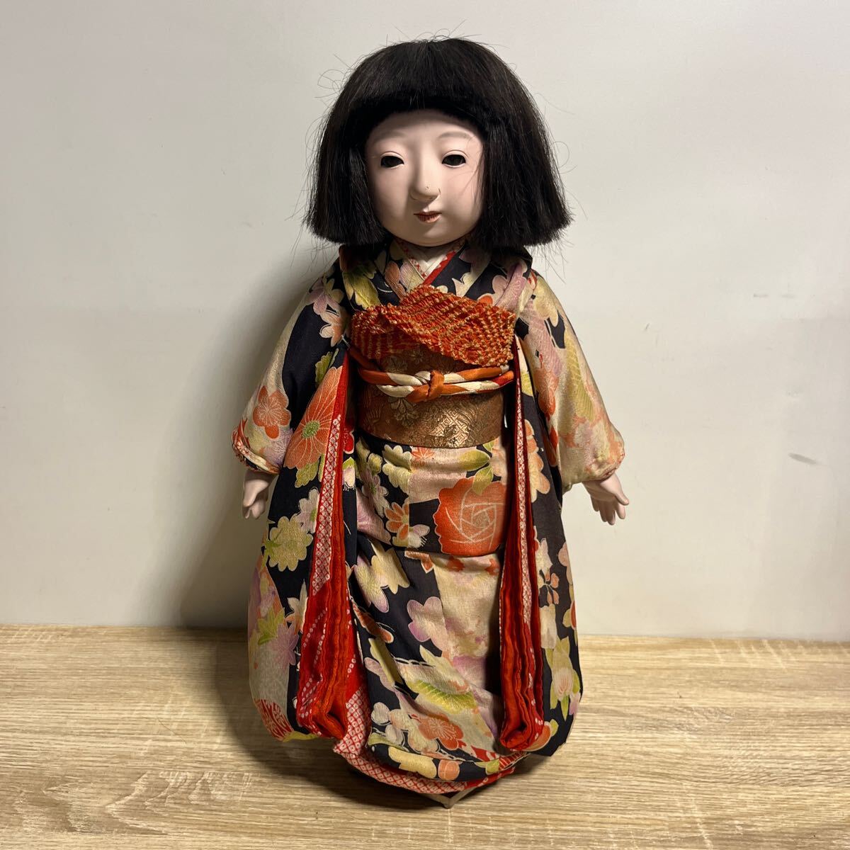 旧家所蔵品 市松人形 日本人形 アンティーク 抱き人形 丸平 豆 旧家所蔵品 市松人形 日本人形 アンティーク 抱き人形 丸平 豆