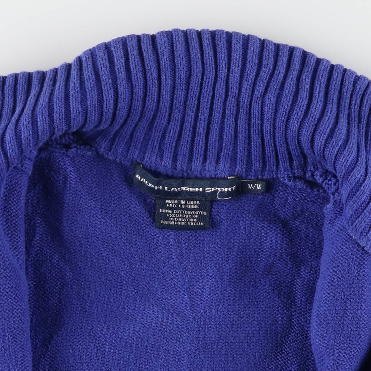古著 ラルフローレン Ralph Lauren RALPH LAUREN SPORT コットンニットフルジップセーター レディースM相當(dāng) /eaa522997