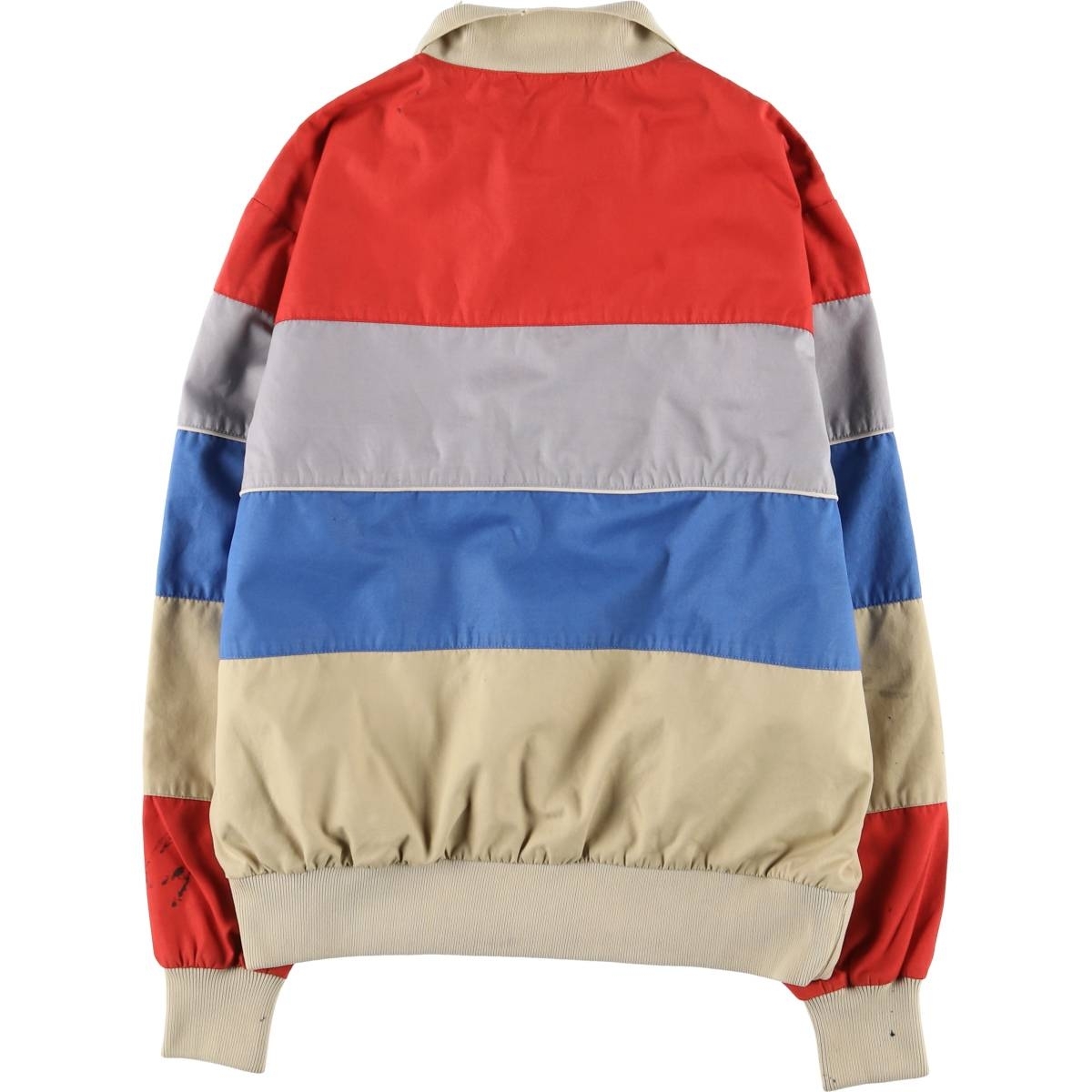 古着 70~80年代 オーシャンパシフィック Ocean pacific ボーダー柄 襟付き ウォームアッププルオーバー メンズM相当 /eaa523487_画像2