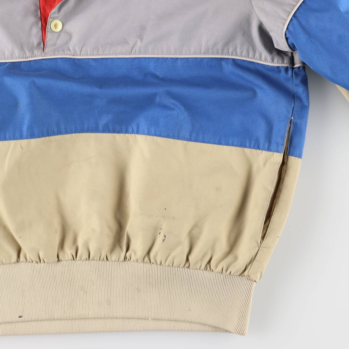 古着 70~80年代 オーシャンパシフィック Ocean pacific ボーダー柄 襟付き ウォームアッププルオーバー メンズM相当 /eaa523487_画像7