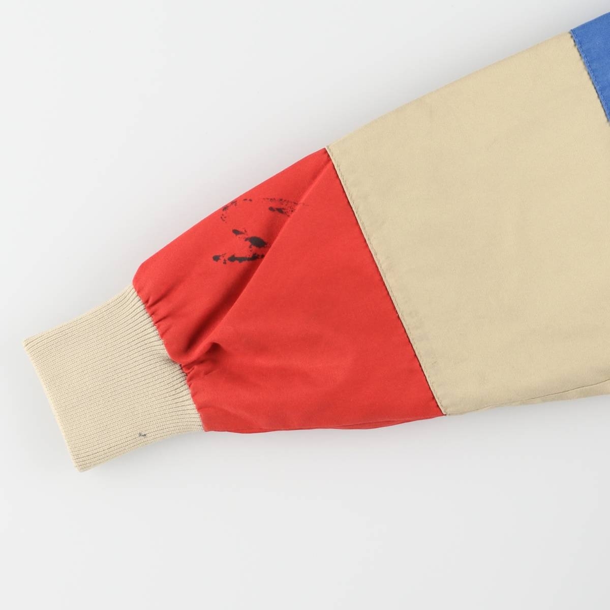 古着 70~80年代 オーシャンパシフィック Ocean pacific ボーダー柄 襟付き ウォームアッププルオーバー メンズM相当 /eaa523487_画像9