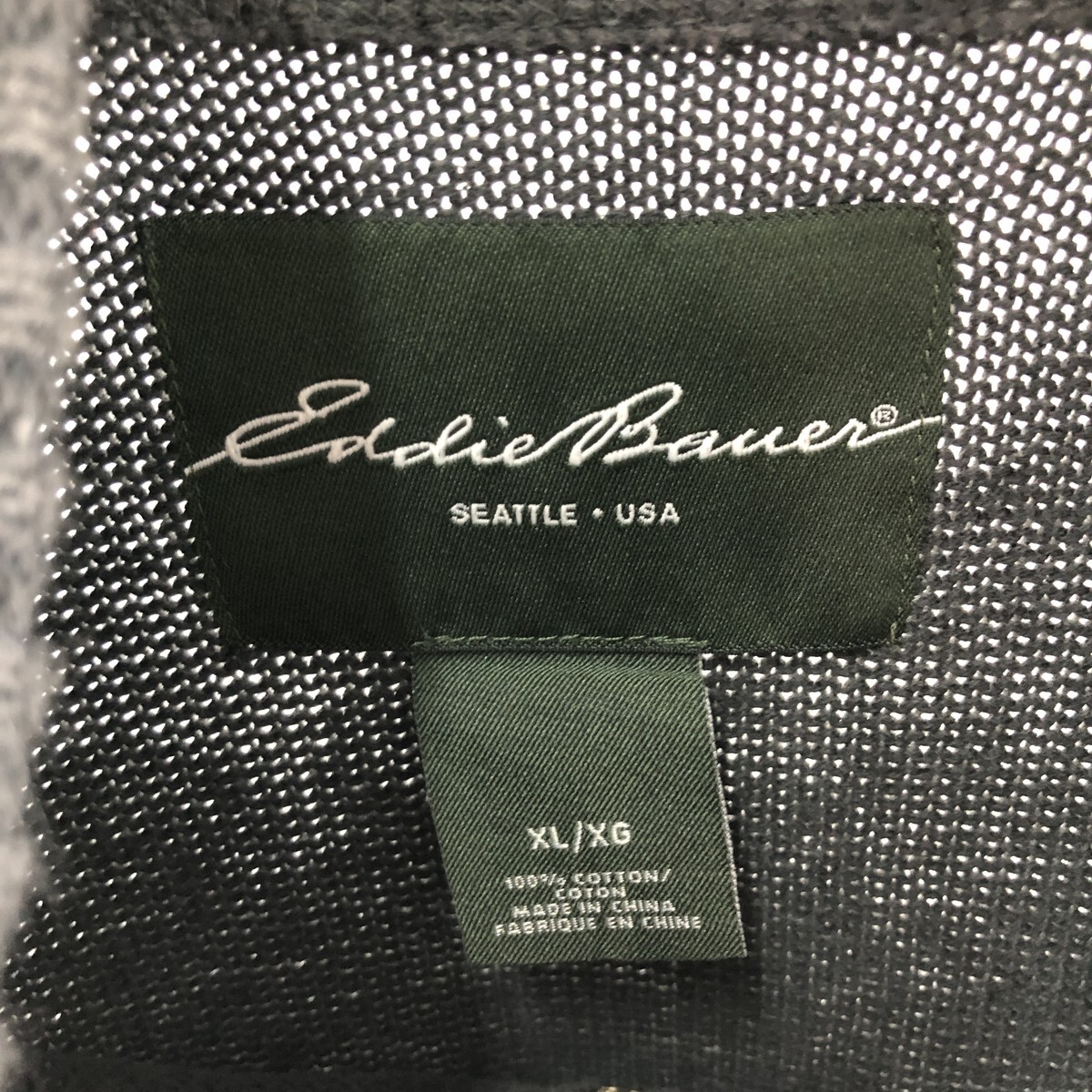 古着 エディーバウアー Eddie Bauer コットンニットハーフジップセーター メンズXL相当 /eaa501775_画像3
