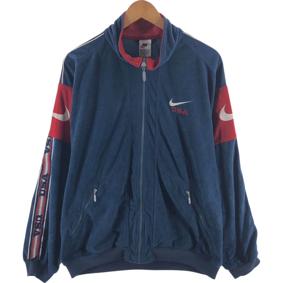 古着 90年代 ナイキ NIKE ベロアジャージ トラックジャケット メンズL相当 ヴィンテージ /eaa525326