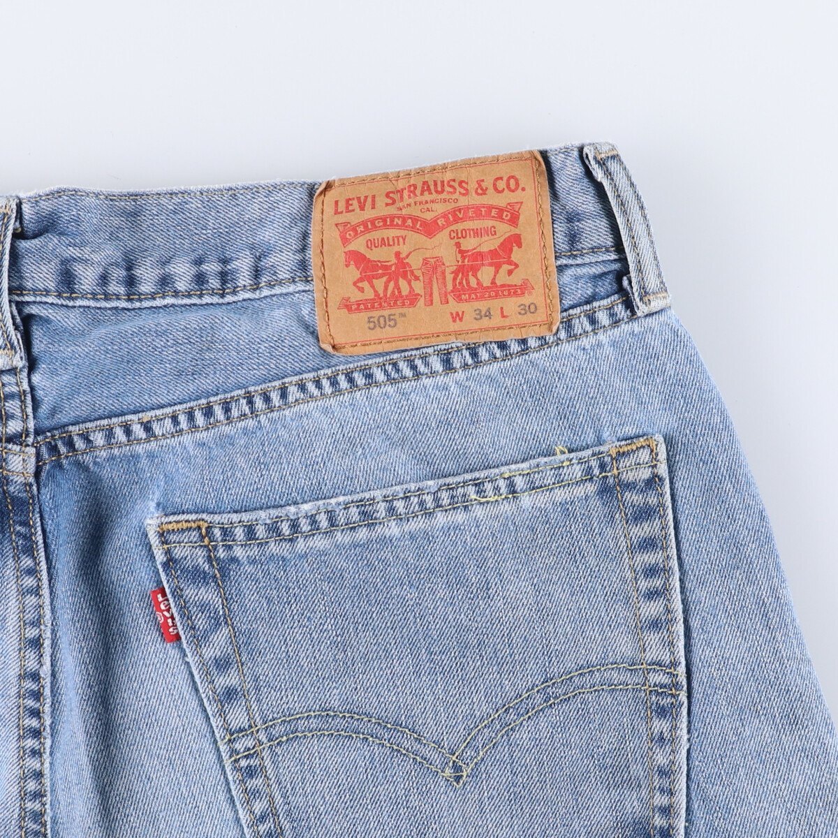 古著 リーバイス Levi's 505 ユーロモデル テーパードデニムパンツ メンズw34相當 /eaa528708