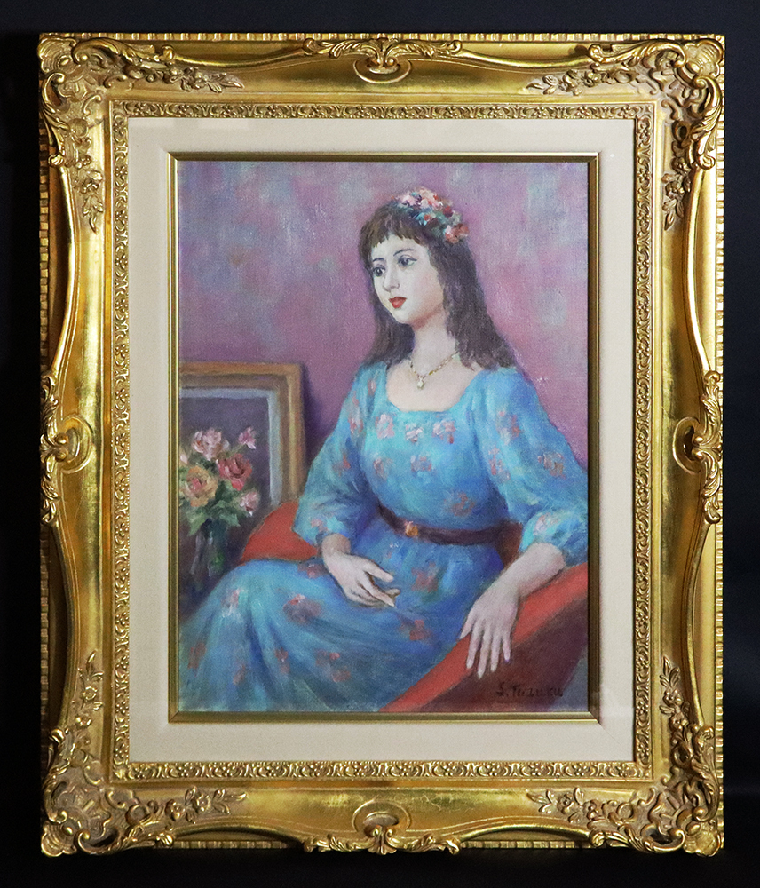 ○最終出品○都竹伸政○パリの女○油彩画○P8号○人物画○美人画 ○最終出品○都竹伸政○パリの女○油彩画○P8号○人物画○美人画