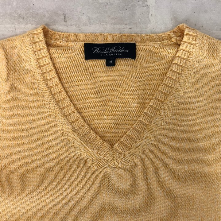 Brooks Brothers ブルックスブラザーズ スーピマコットン Vネックセーター SIZE: M オレンジ MH632025022818