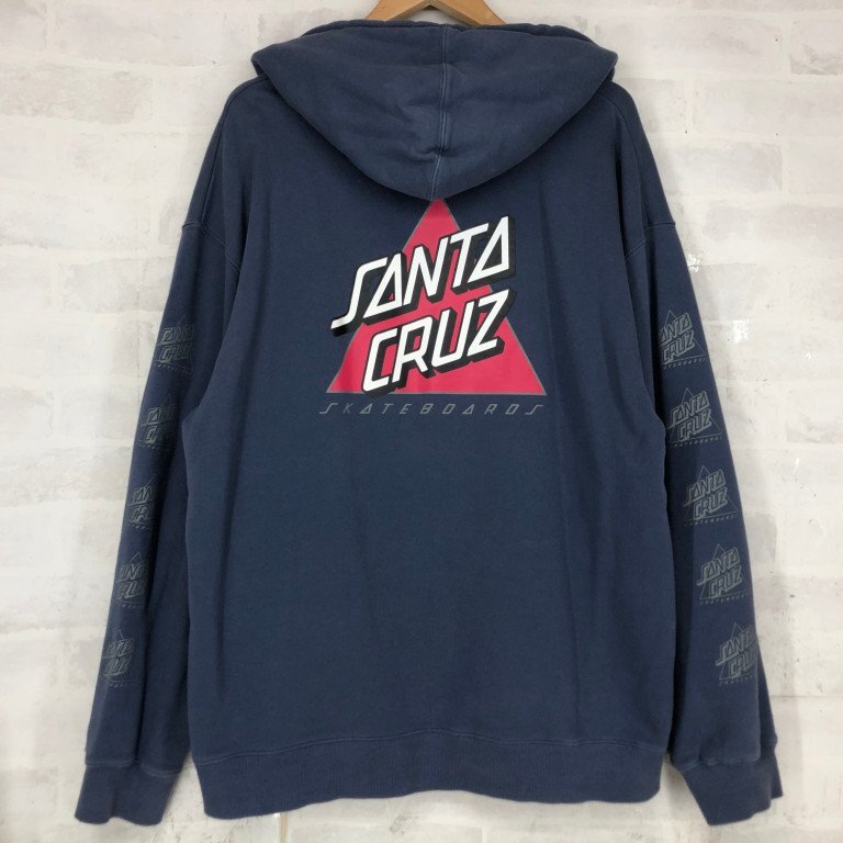 SANTA CRUZ サンタクルーズ ムラサキスポーツ別注 オーバーサイズ バックプリントパーカー SIZE: XL ブルー MH632025032101