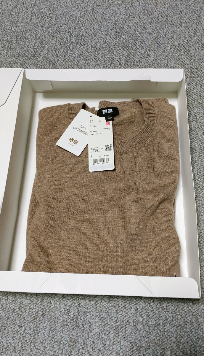 ユニクロ カシミヤ クルーネックセーター メンズ Lサイズ 未使用 ユニクロ カシミヤ クルーネックセーター メンズ Lサイズ 未使用