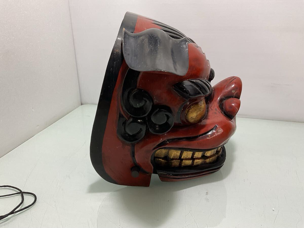 2/獅子舞 縁起物 時代物 獅子頭 魔除け 木彫 置物 能面 獅子 2/獅子舞 縁起物 時代物 獅子頭 魔除け 木彫 置物 能面 獅子