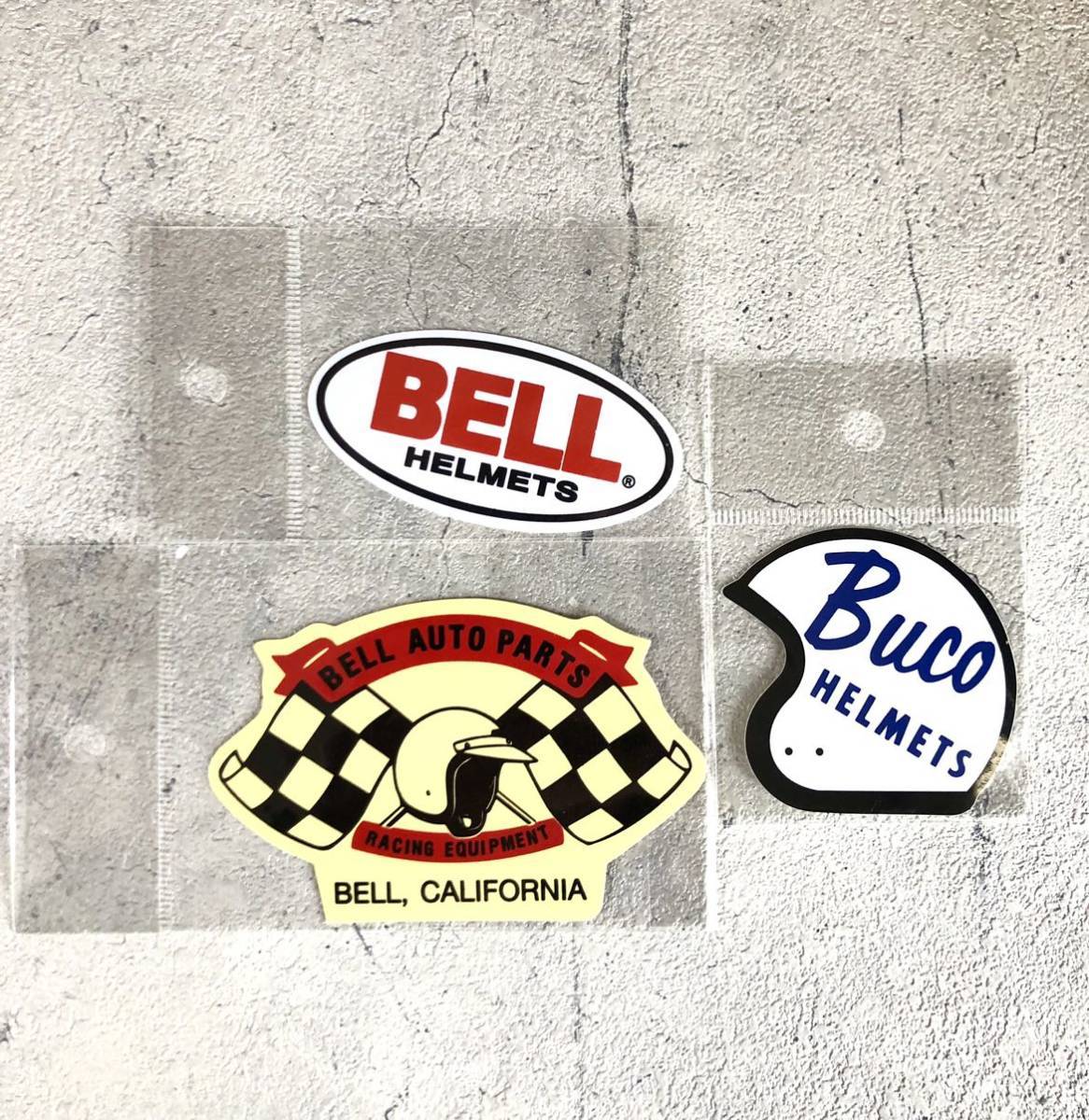 新品 人気ステッカー3枚セットまとめ売り buco bell ヘルメット ブコ ベル バイク ハーレーダビッドソン スポーツスターサイドバルブ