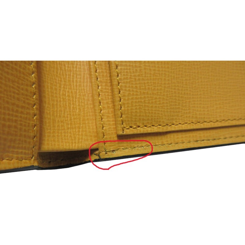 【訳アリ】ダンヒル dunhill 二つ折り財布/小銭入れ付 L2T732N ブルー/マスタードイエロー【訳アリ】內(nèi)側(cè)汚れアリ