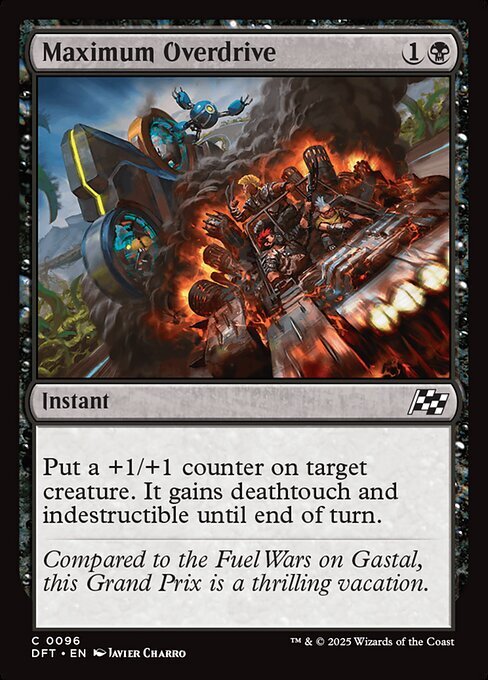 MTG ■黒/英語版■(096)《限界突破出力/Maximum Overdrive》★FOIL★ 霊気走破 DFT黒C