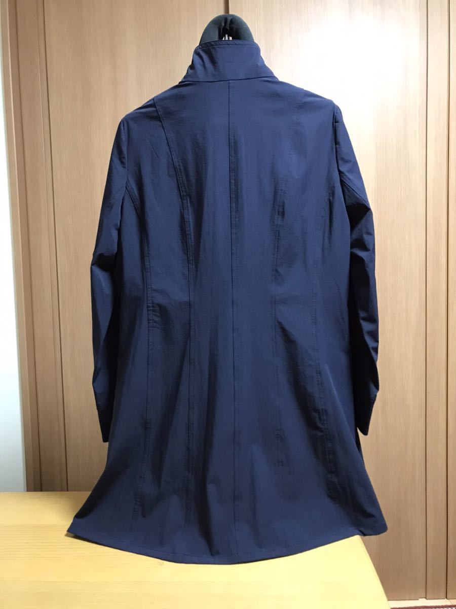 [新品] 激安・在庫処分　Mサイズ　レディースストレッチコート　ミセスコート　婦人コート　撥水加工コート　ネイビー_画像2