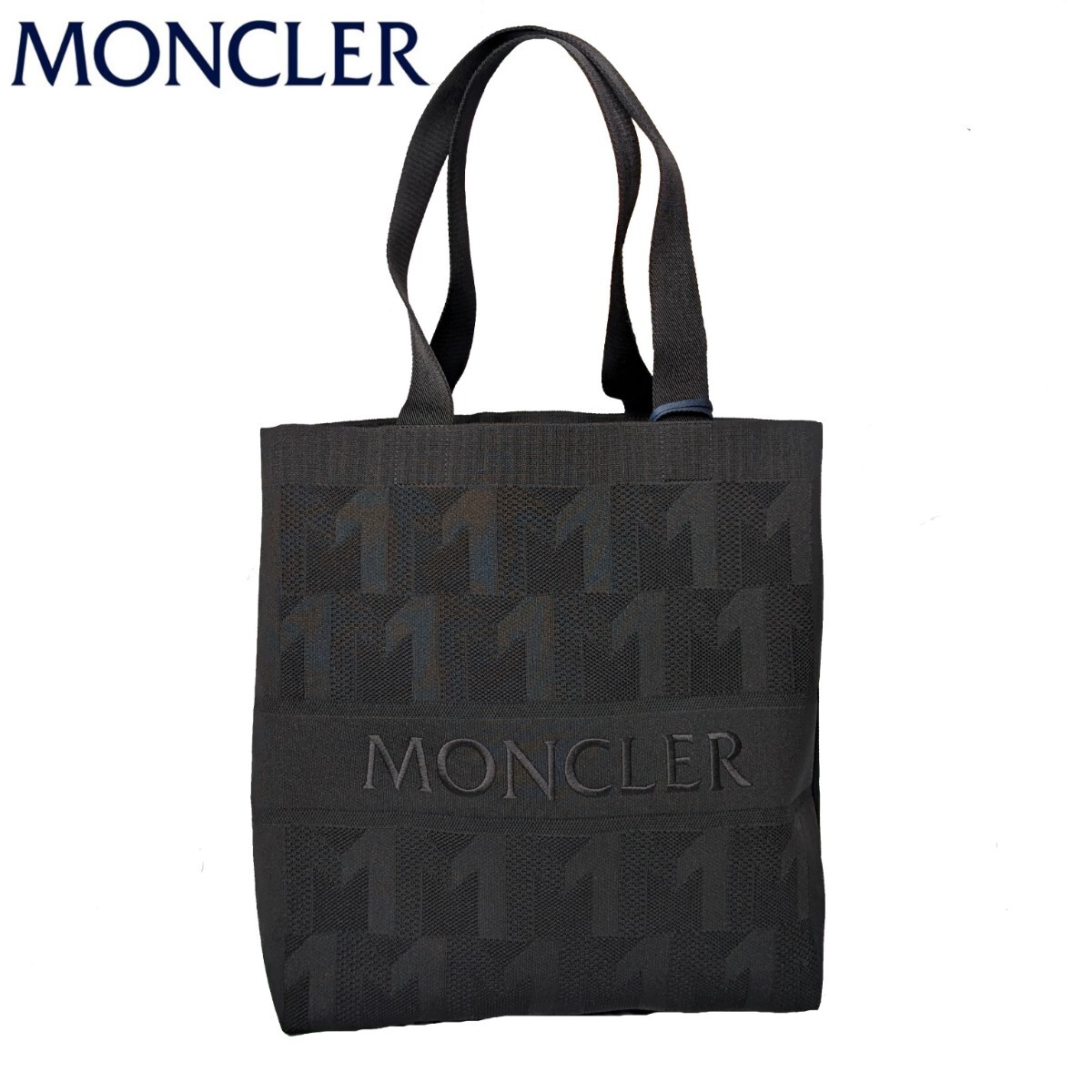 MONCLER ブラック KNIT TOTE トートバッグ 保存袋付き Yahoo!オークション - 定価11.6万 新品 MONCLER モンクレール