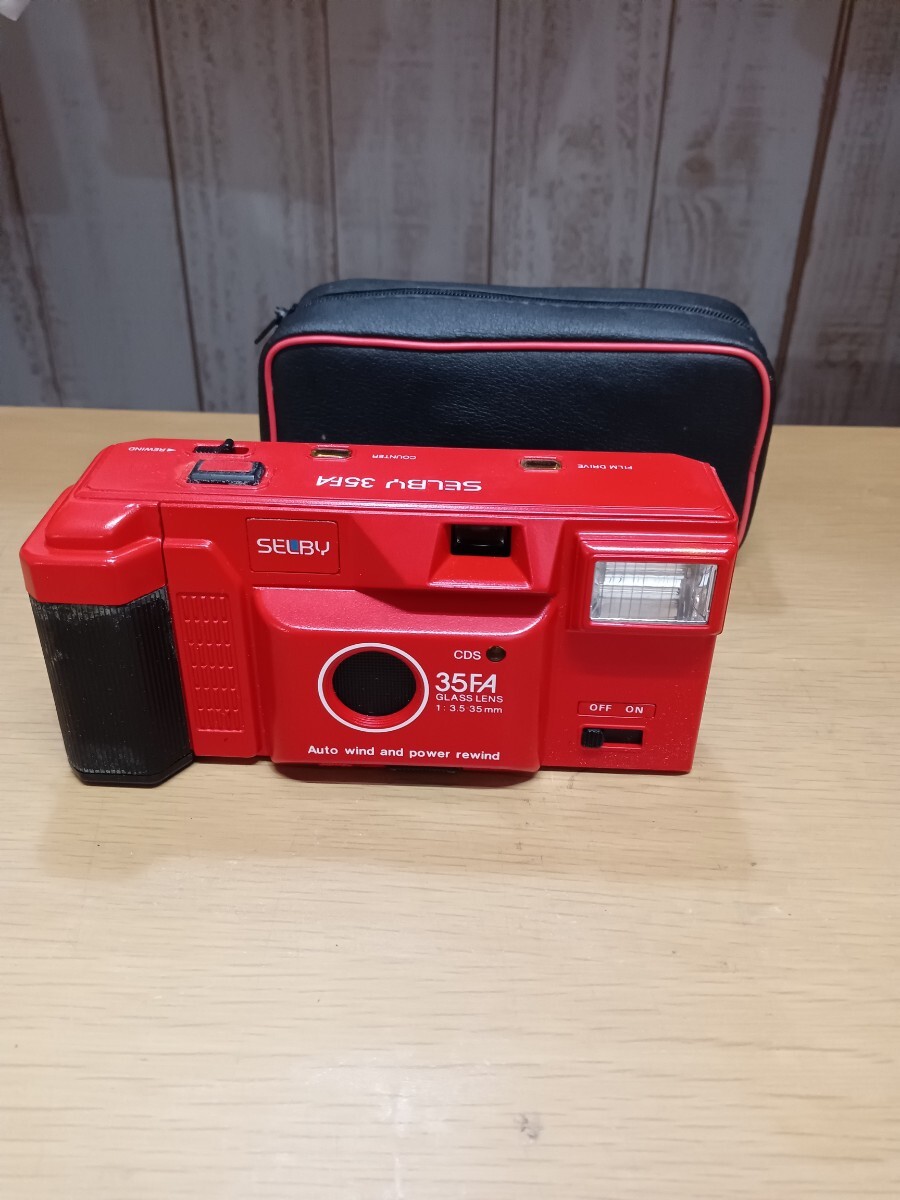 SELBY 35FA コンパクトフィルムカメラ 昭和レトロ 動作未確認 現状品 レッド カメラ _画像1