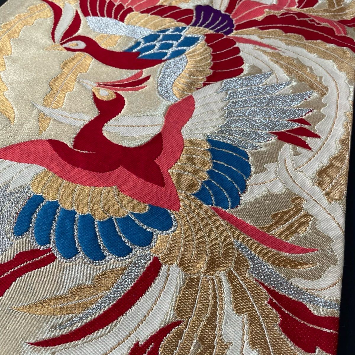 F279 袋帯 六通 正絹 西陣織 蘇州刺繍 綴織 唐織 アンティーク F279 袋帯 六通 正絹 西陣織 蘇州刺繍 綴織 唐織 アンティーク