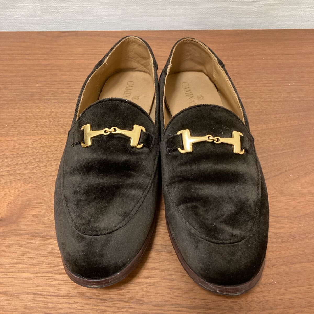 美品 CAMINANDO ベロアビットローファー スリッポン ブラウン スエード Deuxieme Classe ドゥーズィエムクラス_画像3