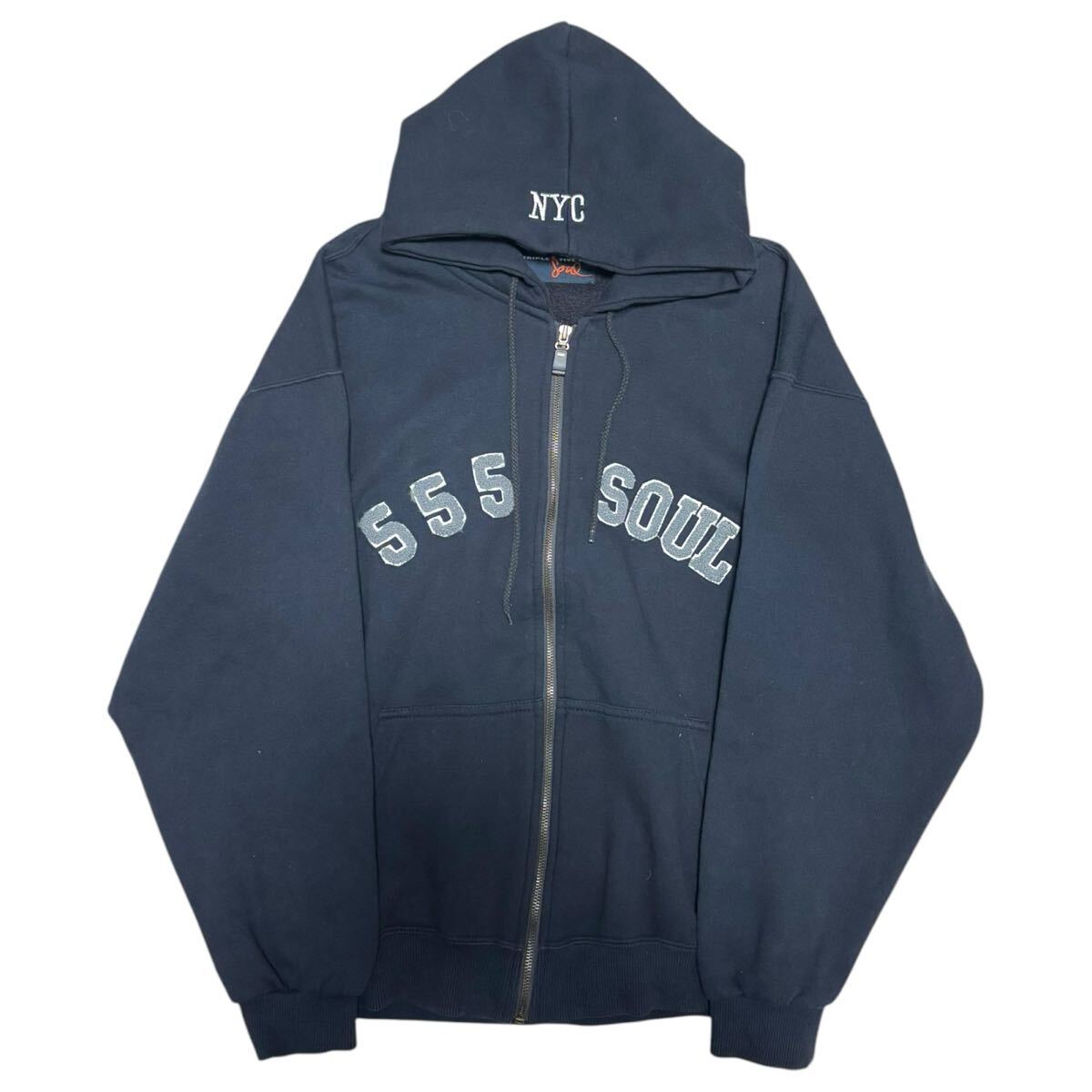Rare 90s 555 SOUL トリプルファイブソウル ZIP UP HOODIE 00s Rare 90s 555 SOUL トリプルファイブソウル ZIP UP HOODIE 00s