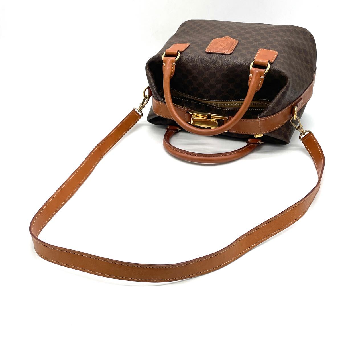 1円 極美品 CELINE セリーヌ マカダム トリオンフロゴ ブラウン 1円 極美品 CELINE セリーヌ マカダム トリオンフロゴ ブラウン