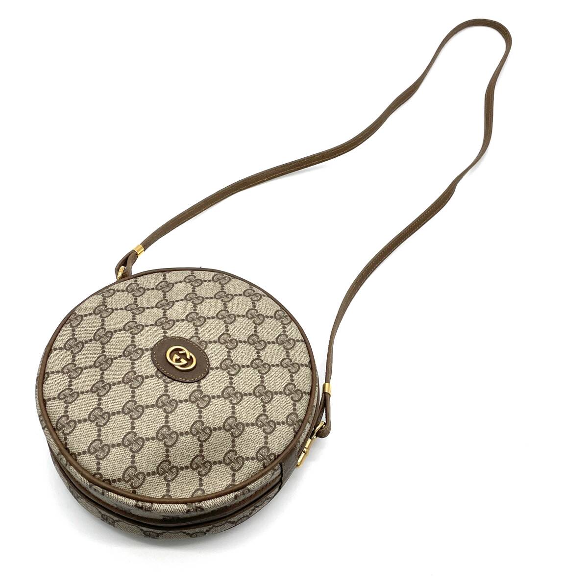 1円 べたなし 極美品 GUCCI オールドグッチ GG柄 ブラウン 1円 べたなし 極美品 GUCCI オールドグッチ GG柄 ブラウン