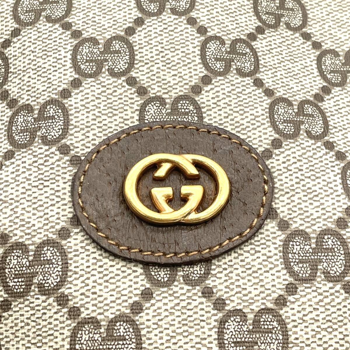 1円 べたなし 極美品 GUCCI オールドグッチ GG柄 ブラウン 1円 べたなし 極美品 GUCCI オールドグッチ GG柄 ブラウン