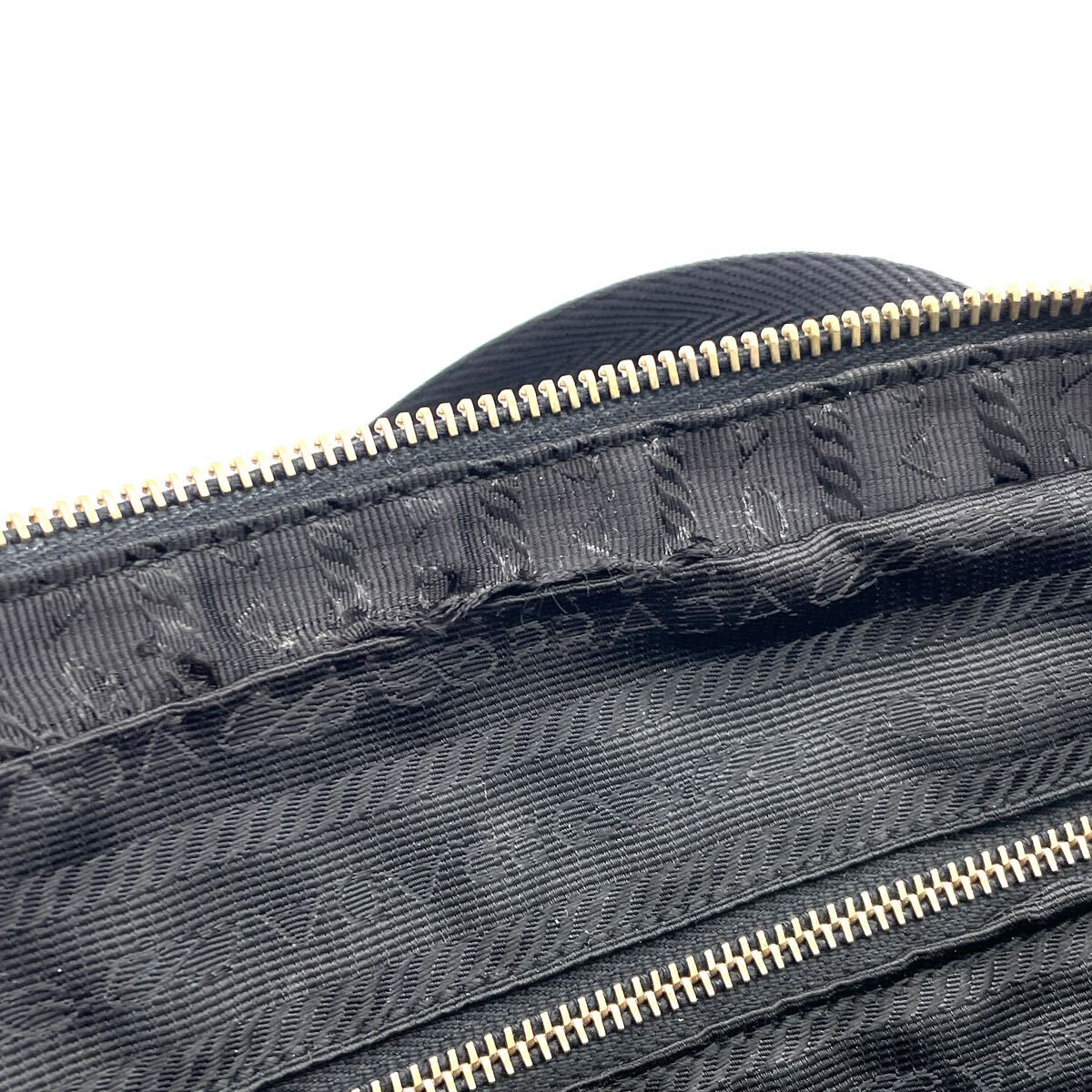1円 美品 PRADA プラダ テスートナイロン レザー ブラック 1円 美品 PRADA プラダ テスートナイロン レザー ブラック