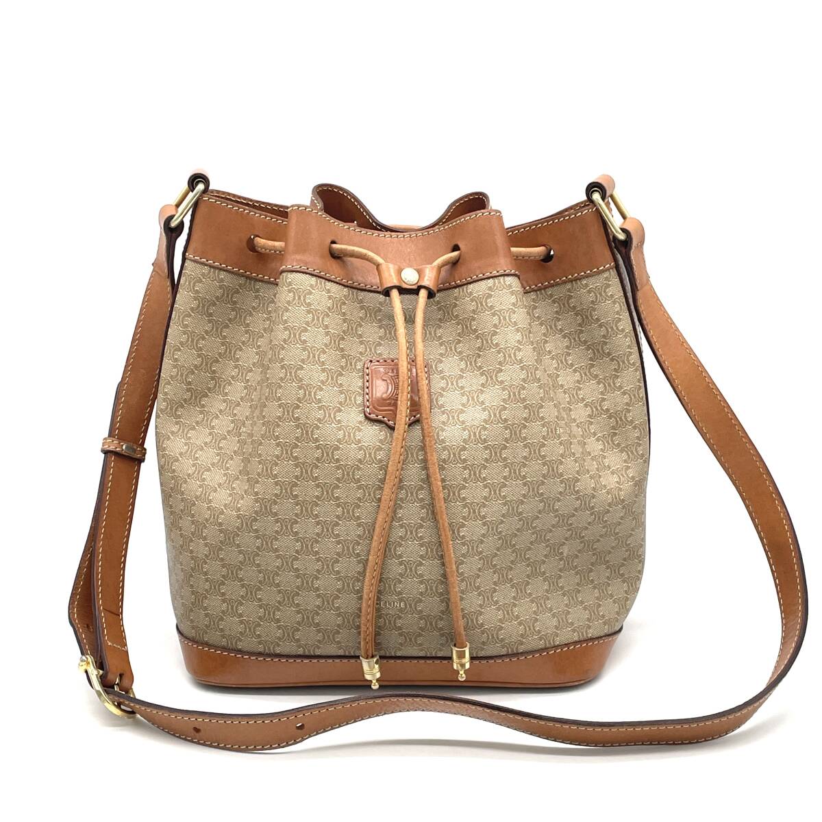1円 美品 CELINE セリーヌ マカダム トリオンフロゴ 巾着 1円 美品 CELINE セリーヌ マカダム トリオンフロゴ 巾着
