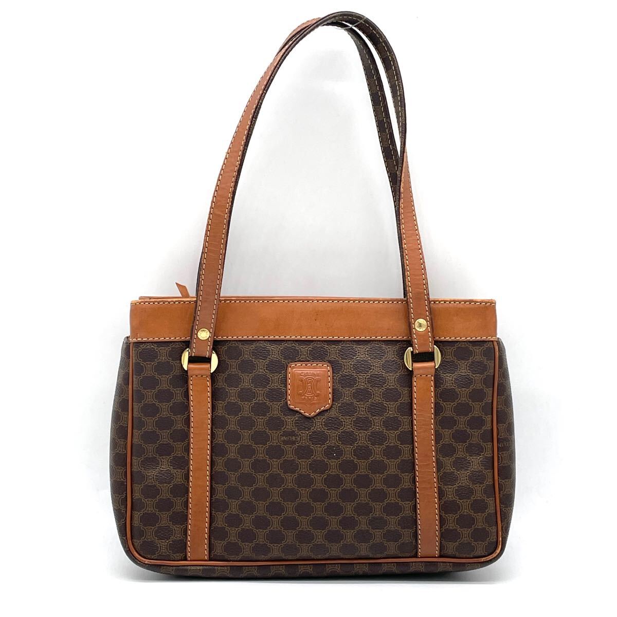 1円 美品 CELINE セリーヌ マカダム トリオンフロゴ ブラウン 1円 美品 CELINE セリーヌ マカダム トリオンフロゴ ブラウン