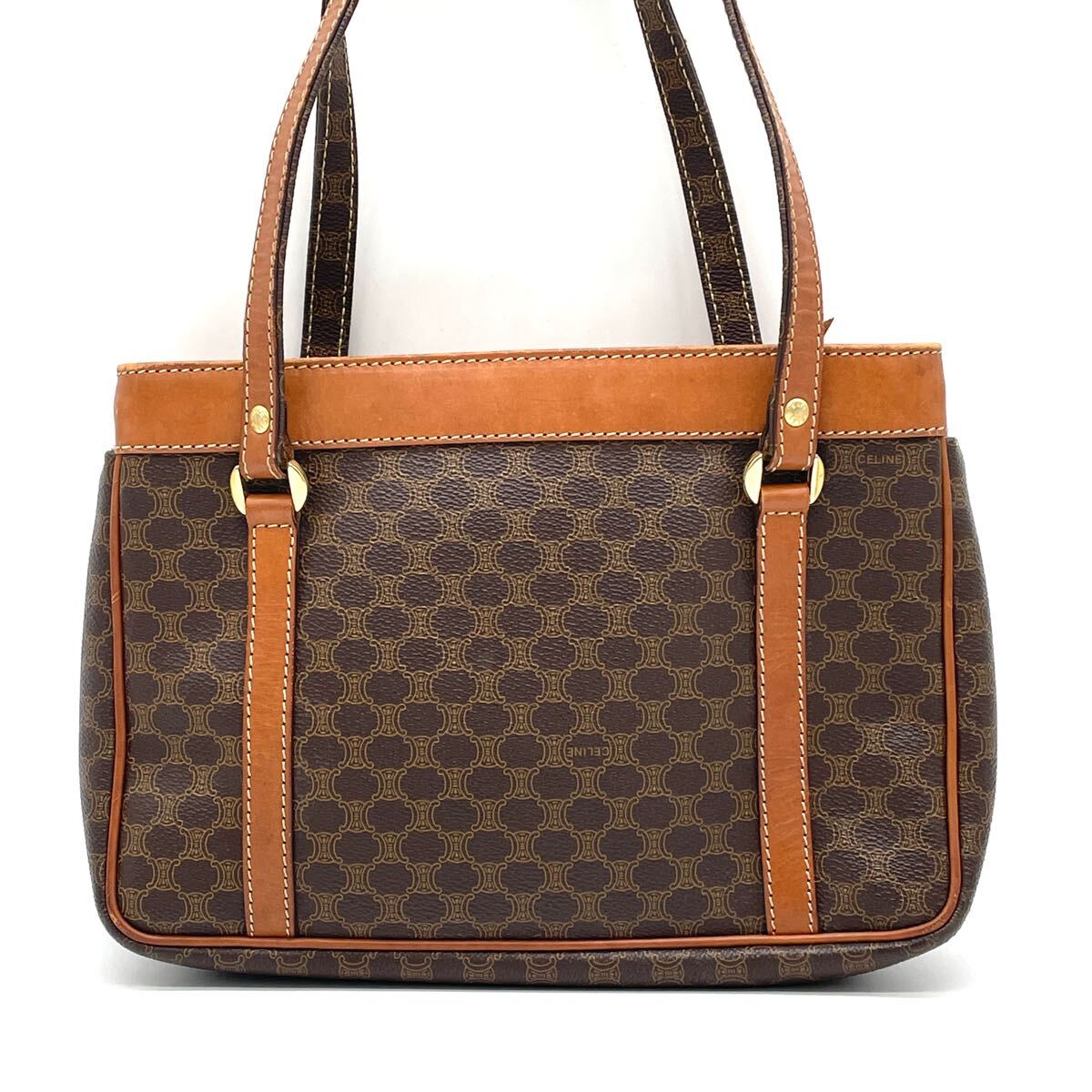 1円 美品 CELINE セリーヌ マカダム トリオンフロゴ ブラウン 1円 美品 CELINE セリーヌ マカダム トリオンフロゴ ブラウン