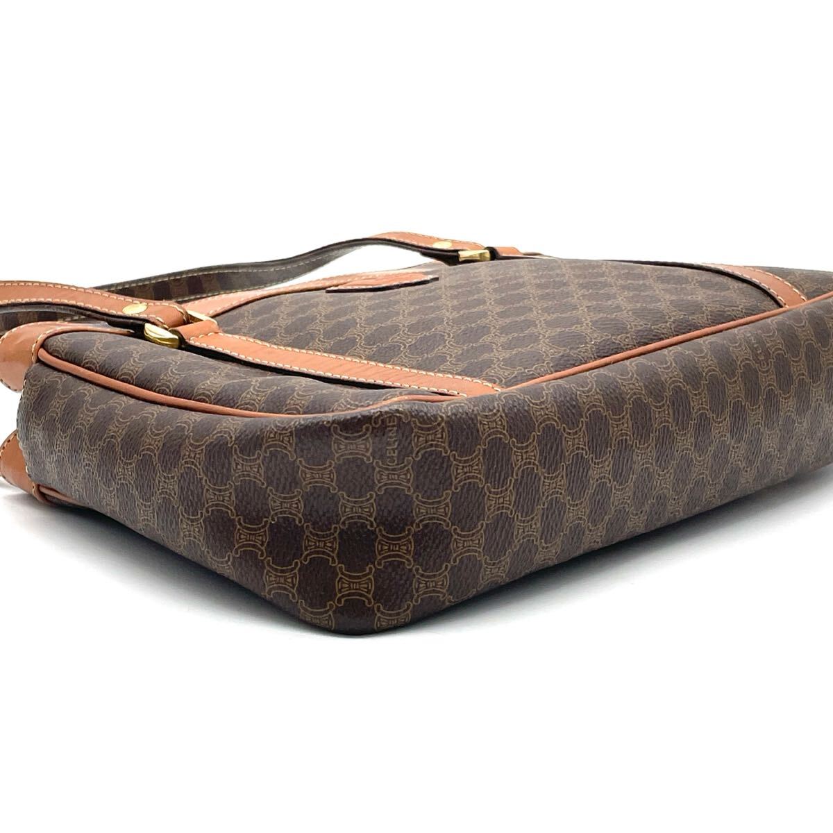 1円 美品 CELINE セリーヌ マカダム トリオンフロゴ ブラウン 1円 美品 CELINE セリーヌ マカダム トリオンフロゴ ブラウン