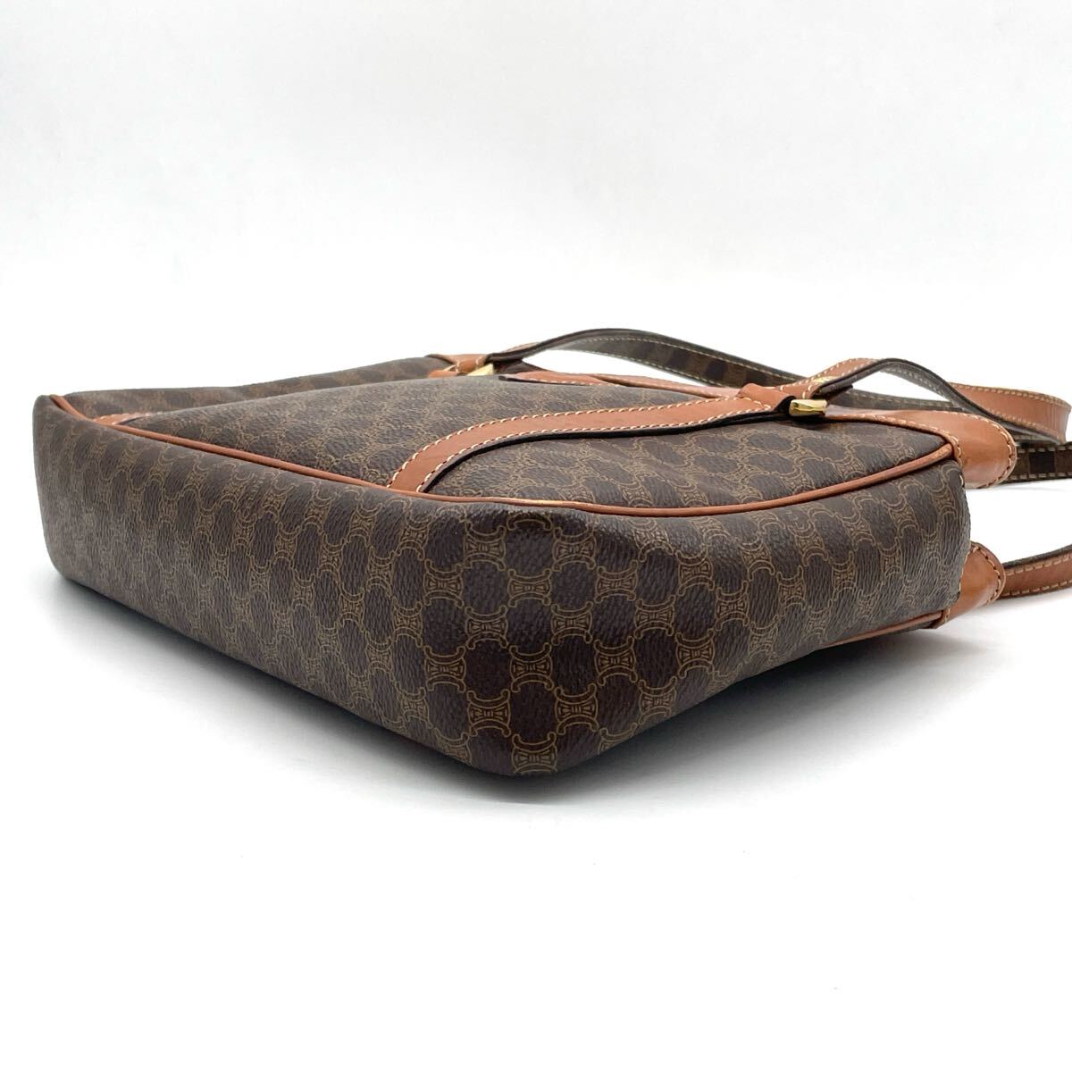 1円 美品 CELINE セリーヌ マカダム トリオンフロゴ ブラウン 1円 美品 CELINE セリーヌ マカダム トリオンフロゴ ブラウン