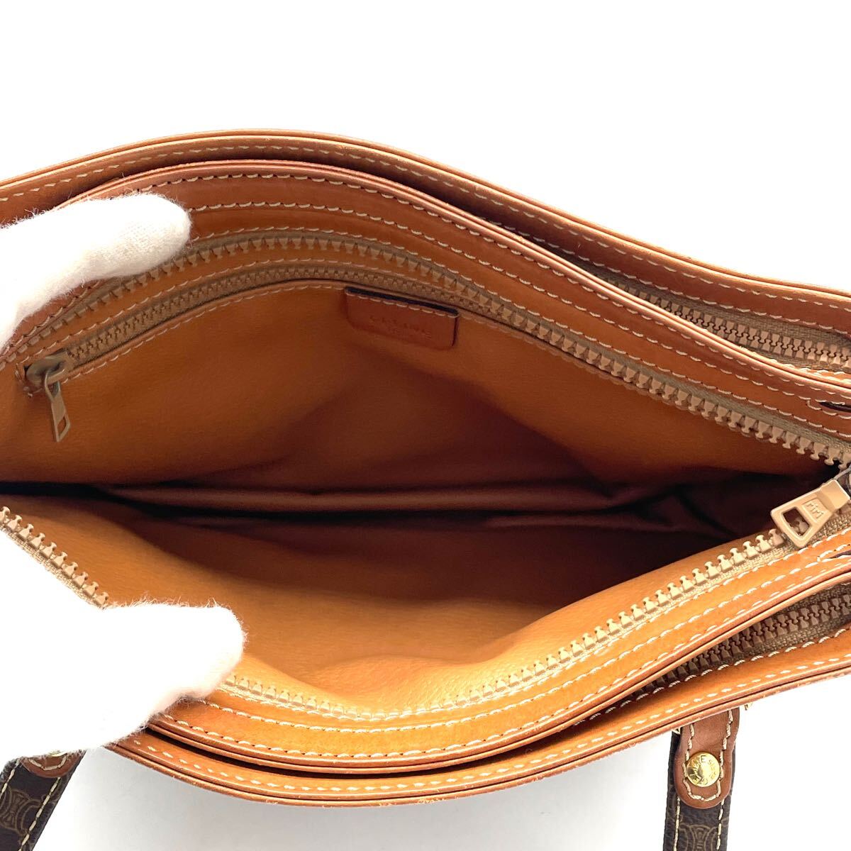 1円 美品 CELINE セリーヌ マカダム トリオンフロゴ ブラウン 1円 美品 CELINE セリーヌ マカダム トリオンフロゴ ブラウン