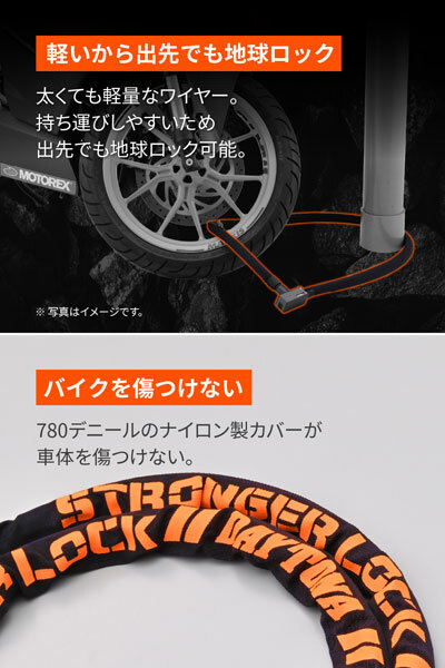 デイトナ DAYTONA ストロンガーワイヤーロック 直徑15mm 長さ1200mm 48462