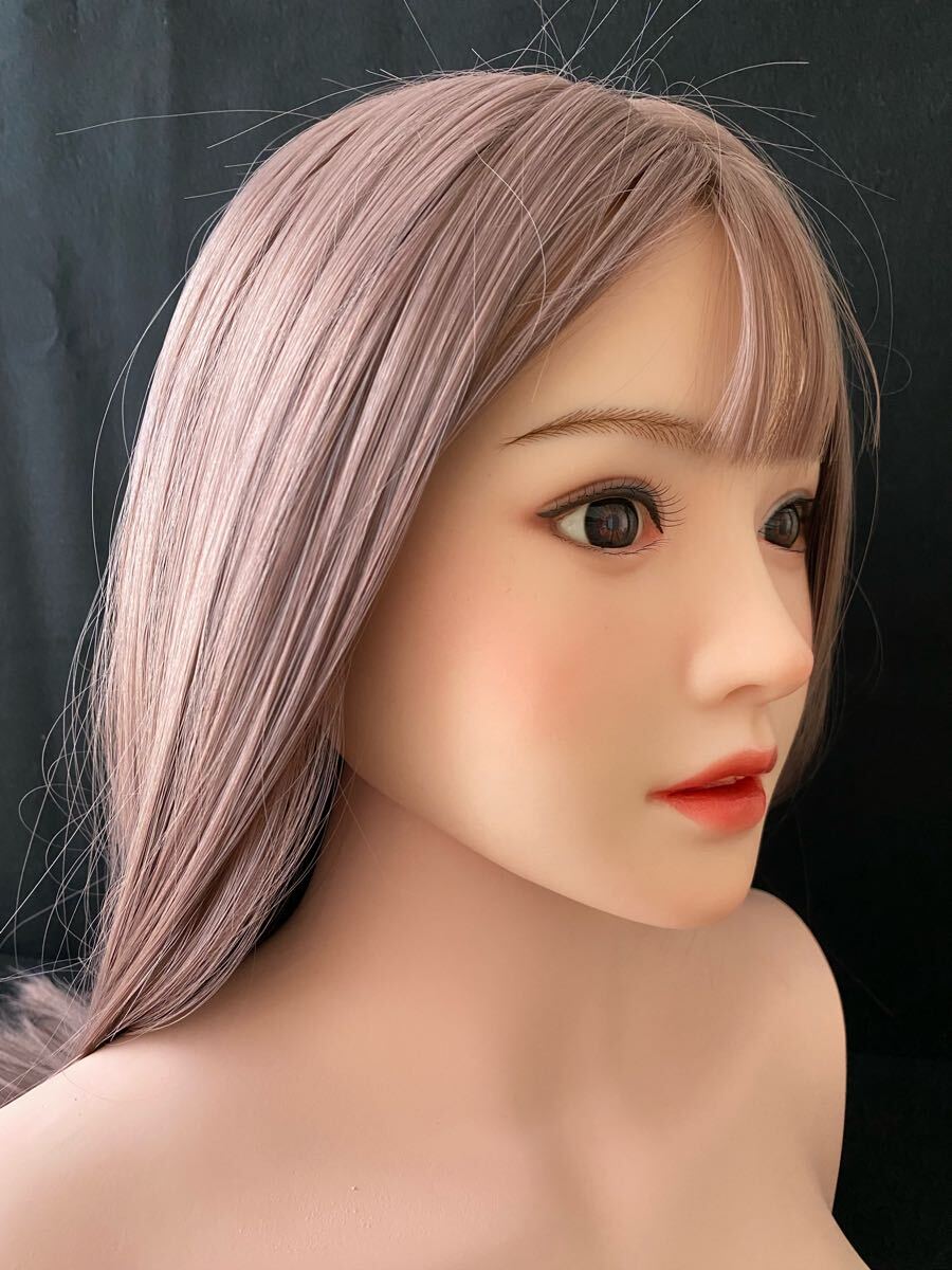 1/1リアルドールヘッド 等身大 カスタム向け 口可動 モヘア植毛 1/1リアルドールヘッド 等身大 カスタム向け 口可動 モヘア植毛