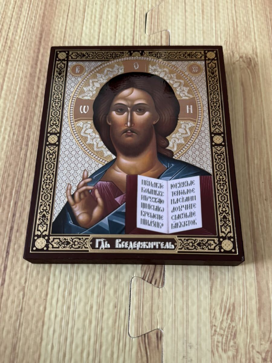 ロシア正教会のイコン、新品、ハリストス、大変綺麗です!!ロシア直輸入品!!_画像1