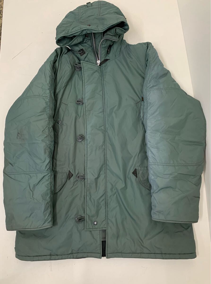 Ｙ6 アルファインダストーリーズ　ALPHA INDUSTRIES グリーンダウンジャケット XL カーキ ジャケット 