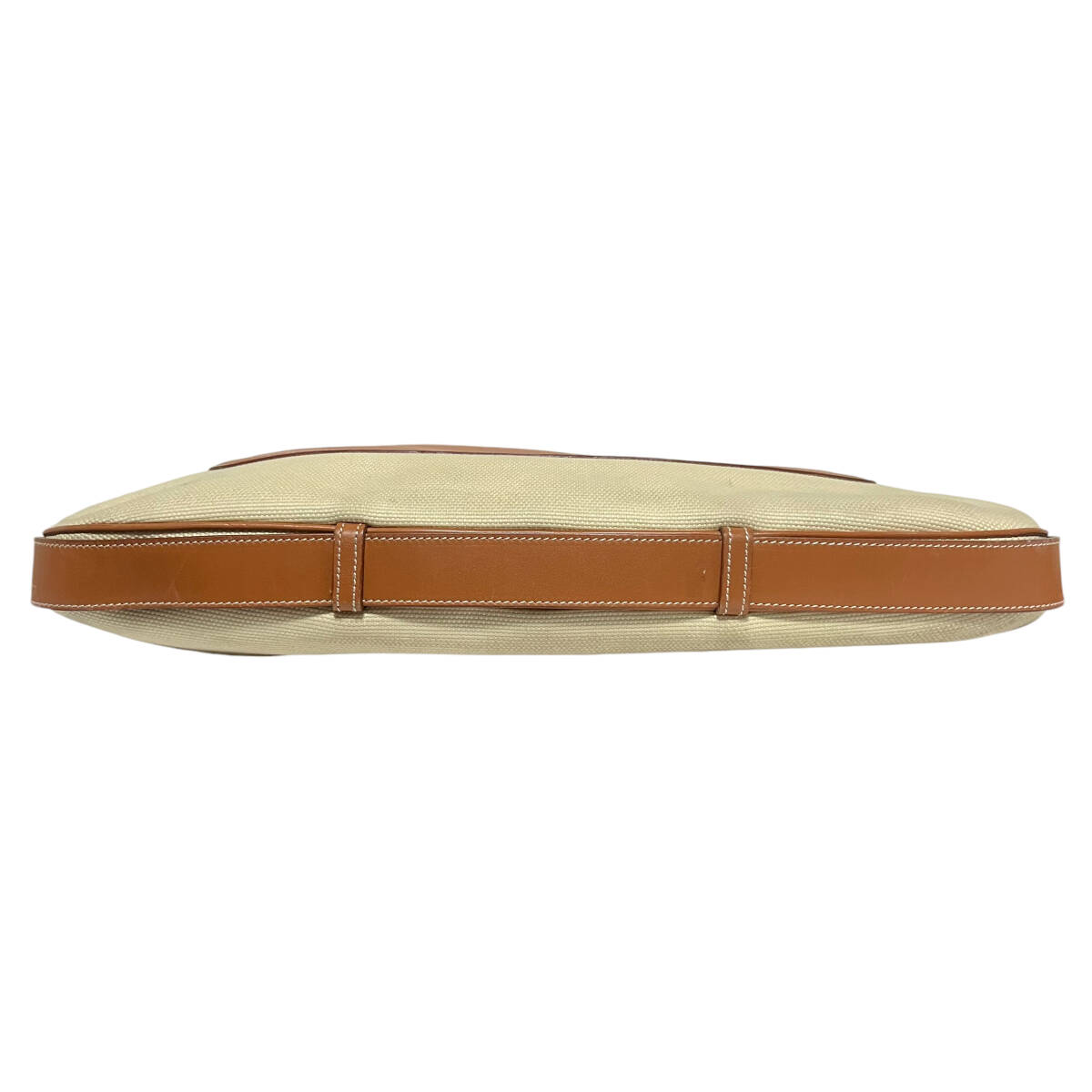 美品 Salvatore Ferragamo サルヴァトーレフェラガモ ワンショルダーバッグ ハンドバッグ レザー キャンバス 茶 ブラウン ベージュ 肩掛け 