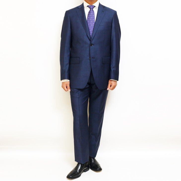 2025 новый продукт новый товар весна лето Ermenegildo Zegna внутренний заказ завод производство заказ . темно-синий голубой . одноцветный серия свободно type костюм сделано в Японии BB8