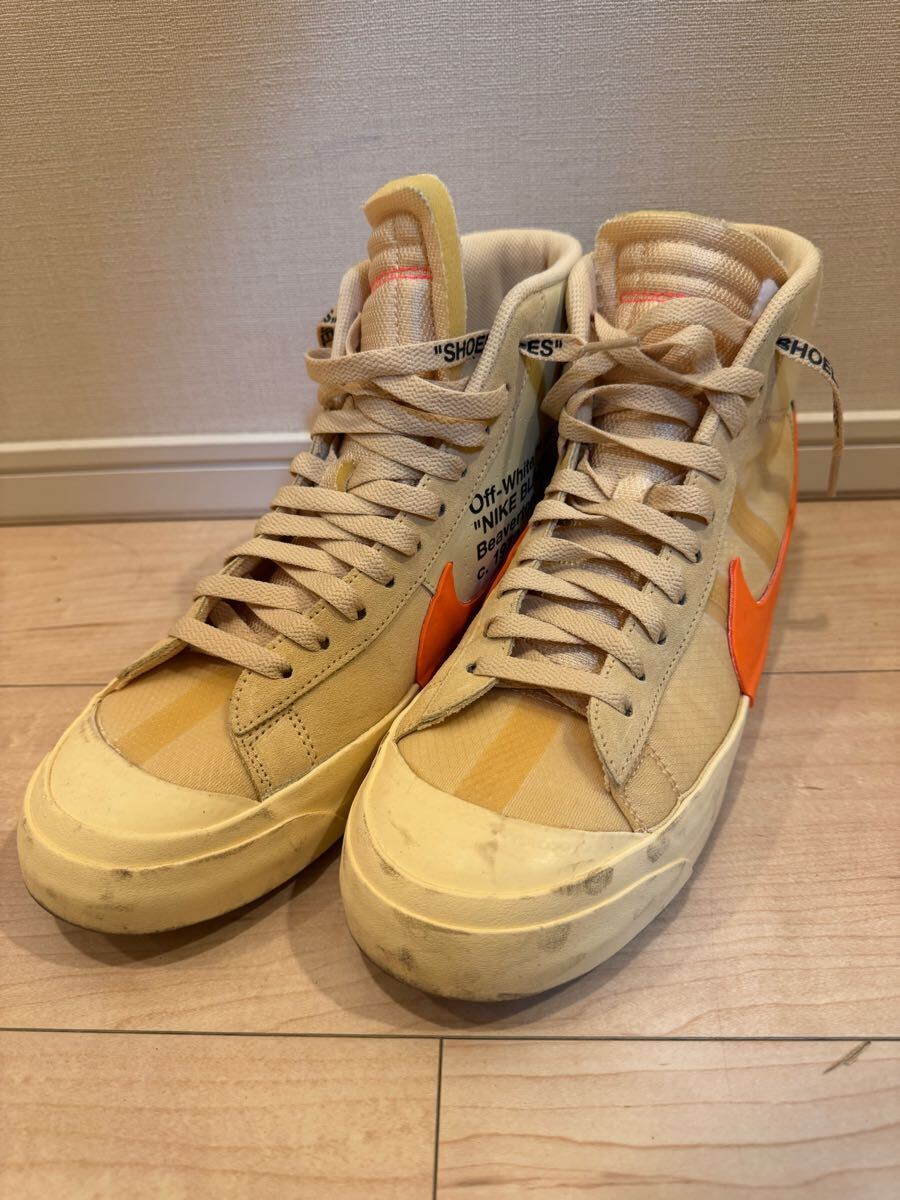 OFF-WHITE × BLAZER MID "THE TEN" AA3832-700 (キャンバス/ペール バニラ/ブラック/トータルオレンジ)