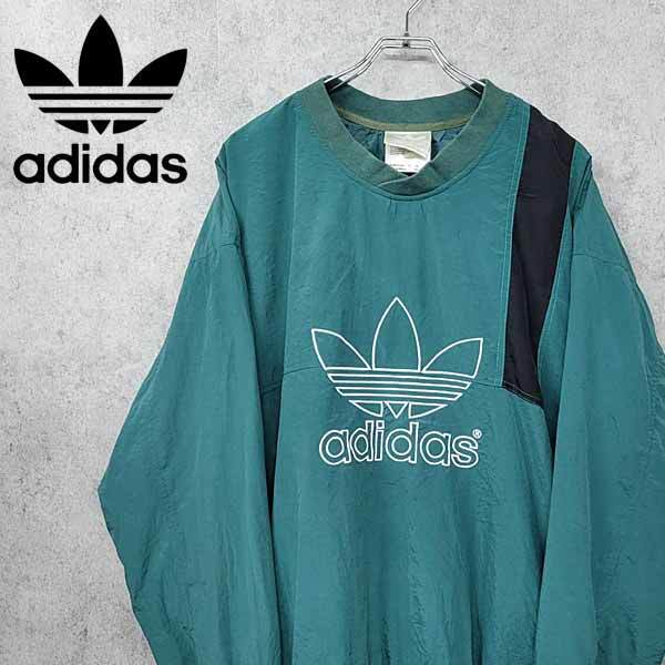 90s adidas ナイロンプルオーバー Yahoo!オークション - アディダス 刺繍 プルオーバー ナイロン