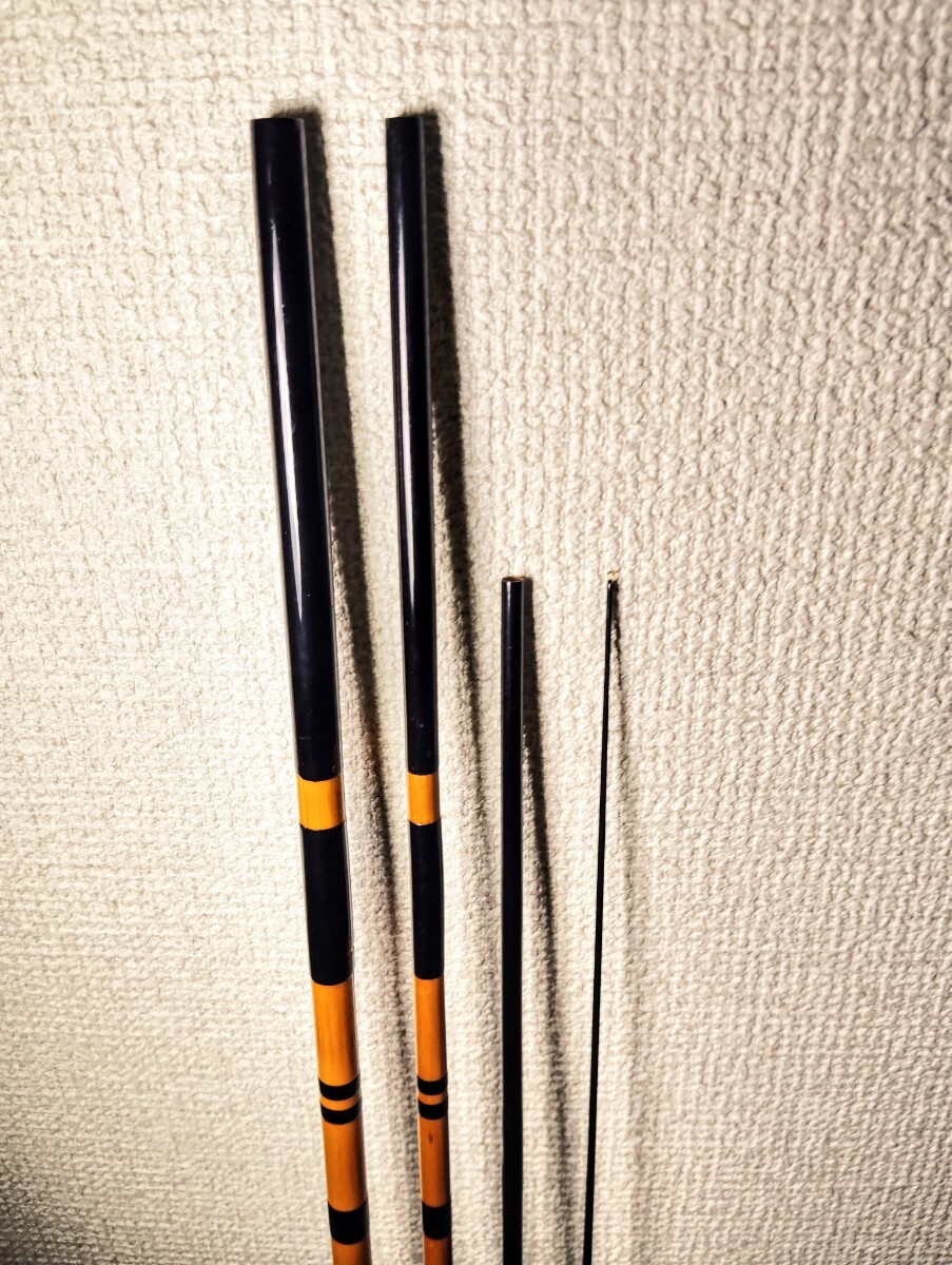 ☆1円スタート 白楽天 8.4尺 4継 段巻き ☆ 美品 紀州 竹竿 和竿 ☆1円スタート 白楽天 8.4尺 4継 段巻き ☆ 美品 紀州 竹竿 和竿