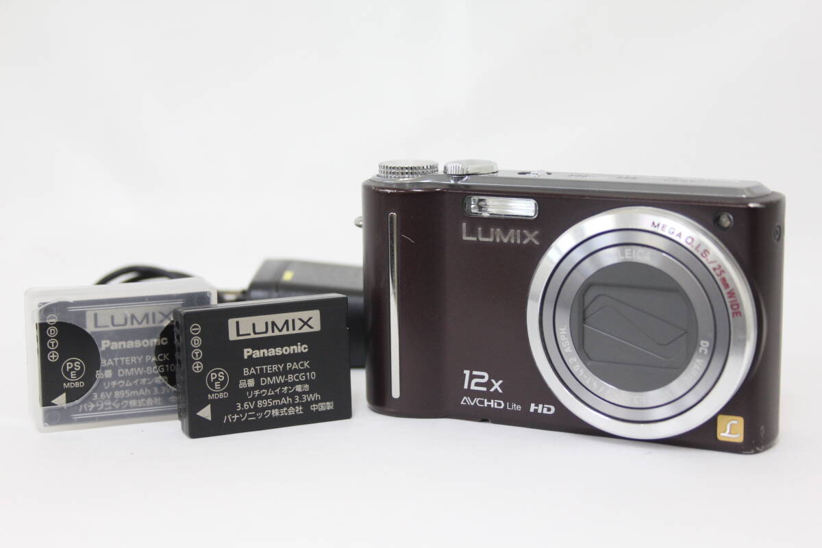 パナソニック Panasonic LUMIX DMC-TZ7 ブラウン 12x バッテリー付き コンパクトデジタルカメラ M4454