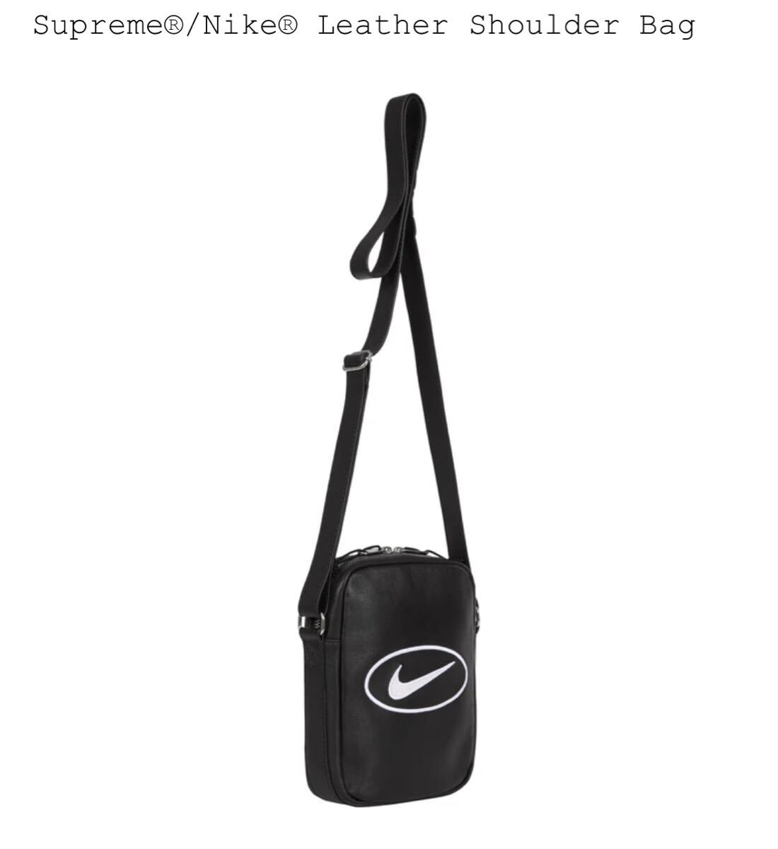 新品】25SS Supreme Nike Leather Shoulder Bag Black 新品】25SS Supreme Nike Leather Shoulder Bag Black